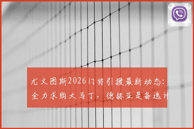 尤文图斯2026门将引援最新动态：全力求购大马丁，德赫亚是备选计划